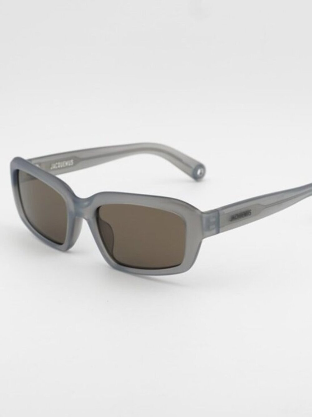 Jacquemus MARINO JAC/64 C4 Sunglasses Grey Rectangle Frame, Grey Lenses